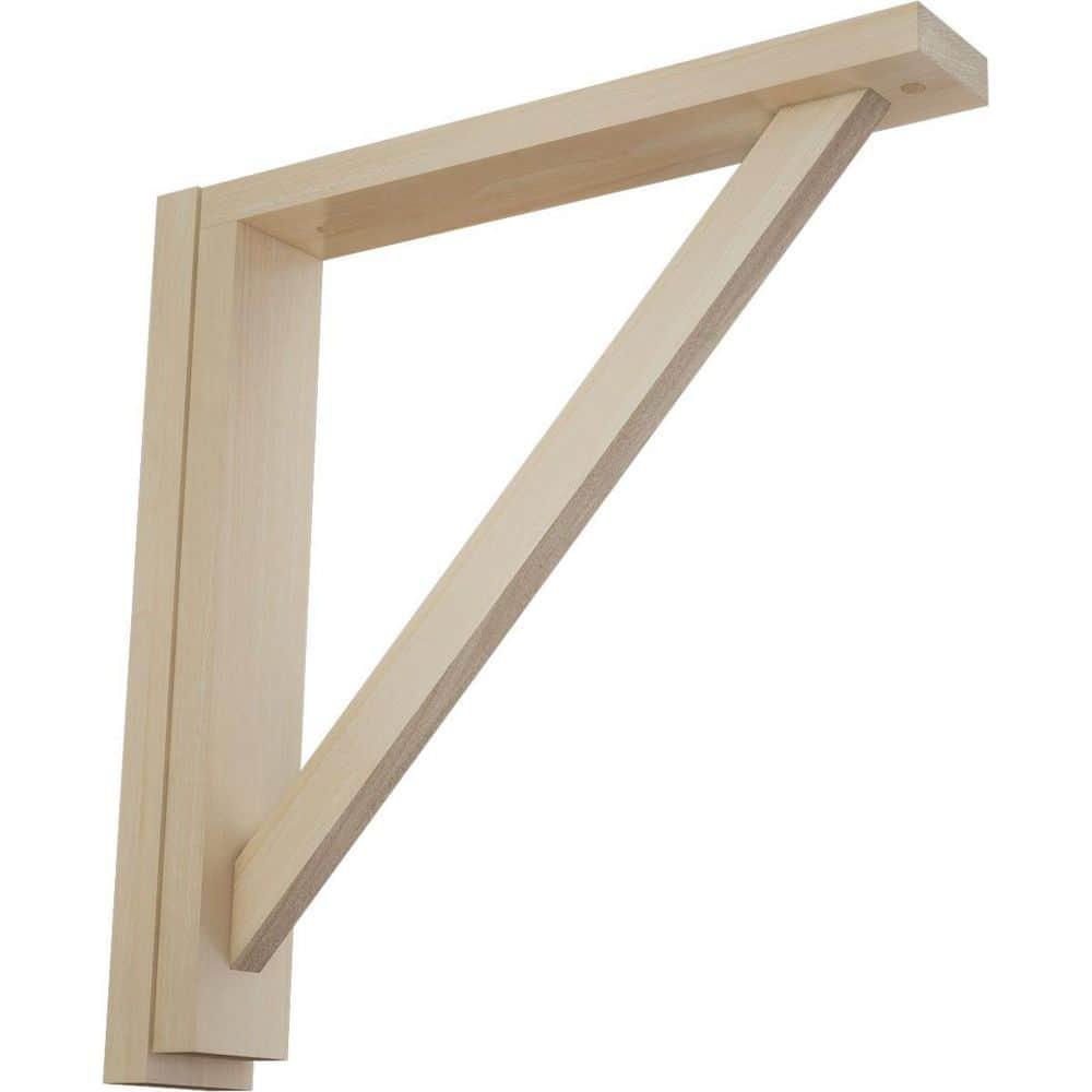 Ekena Millwork Traditional H 2.5'' W D Wood Bracket / Corbel