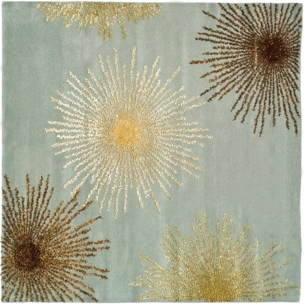 Soho SOH712 Hand Tufted Indoor Area Rug - Light Blue/Multi - 6'x6' - Safavieh.