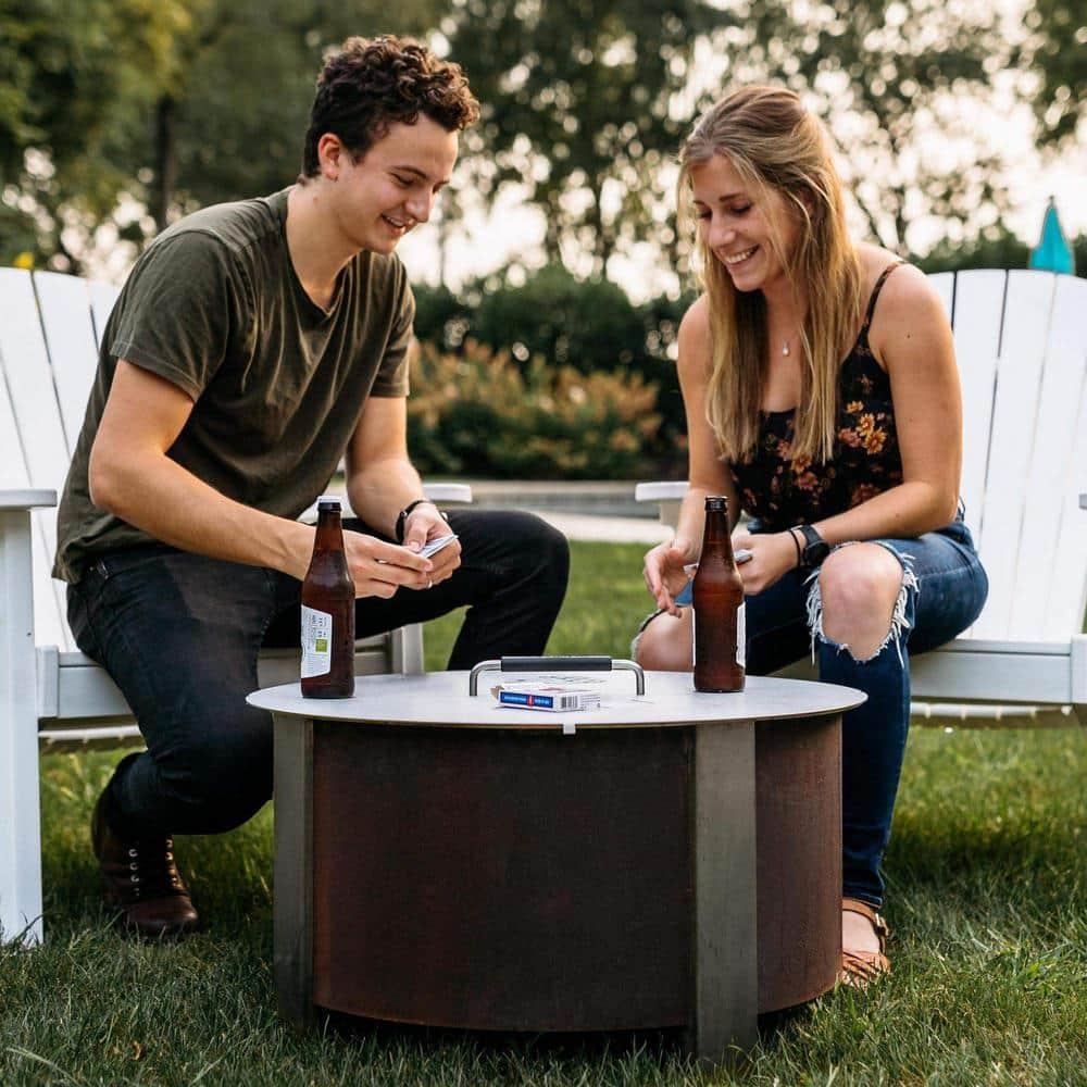 Breeo X Series Lid 30 (34.8 Inch) - Stainless Steel Firepit Lid - Keep Rain Debris and Elements Outside the Fire Pit - Durable Fire Pit Cover - Firepit Cover - USA Made - Bonfire Accessories