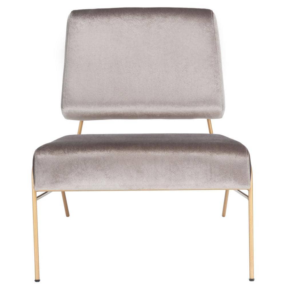 Romilly Velvet Accent Chair - Hazelwood/Gold - Safavieh