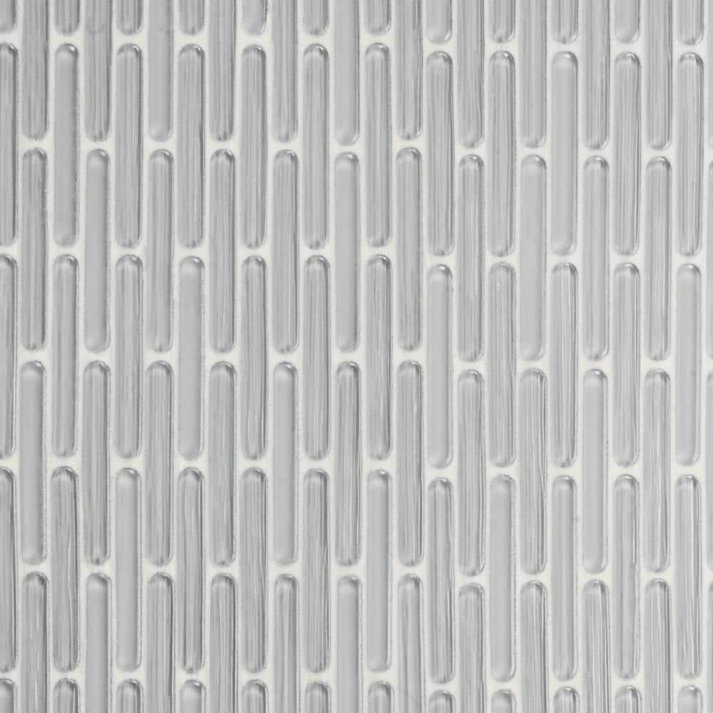 Reed 11.81 in. x 12.04 in. Polished Glass Wall Mosaic Tile (0.98 Sq. Ft. / Each)