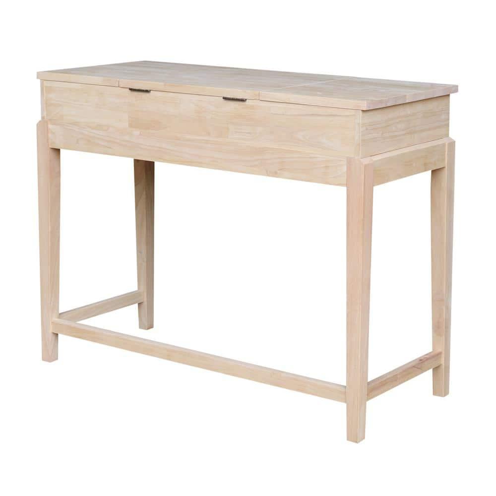 Alexandria Vanity Table with Vanity Bench Unfinished - International Concepts