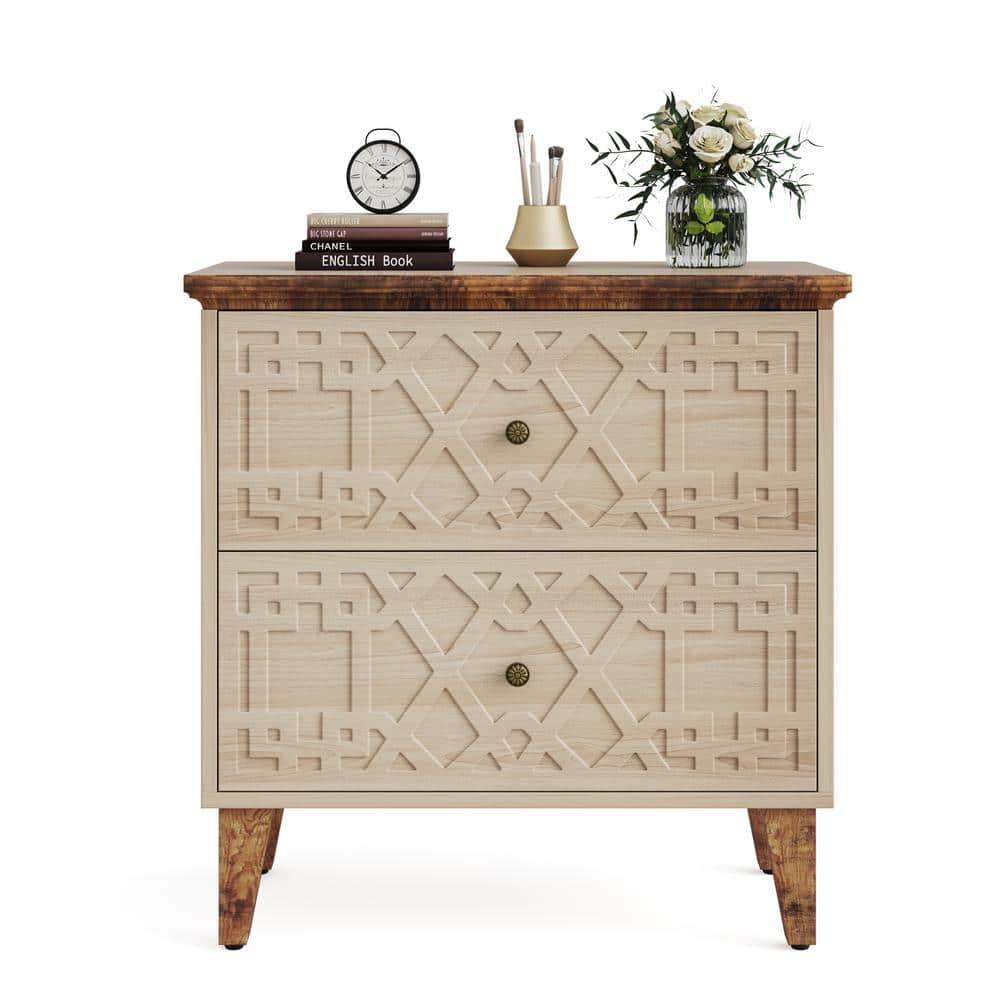 LITTLE TREE 2 Drawer Lateral File Cabinet Beige