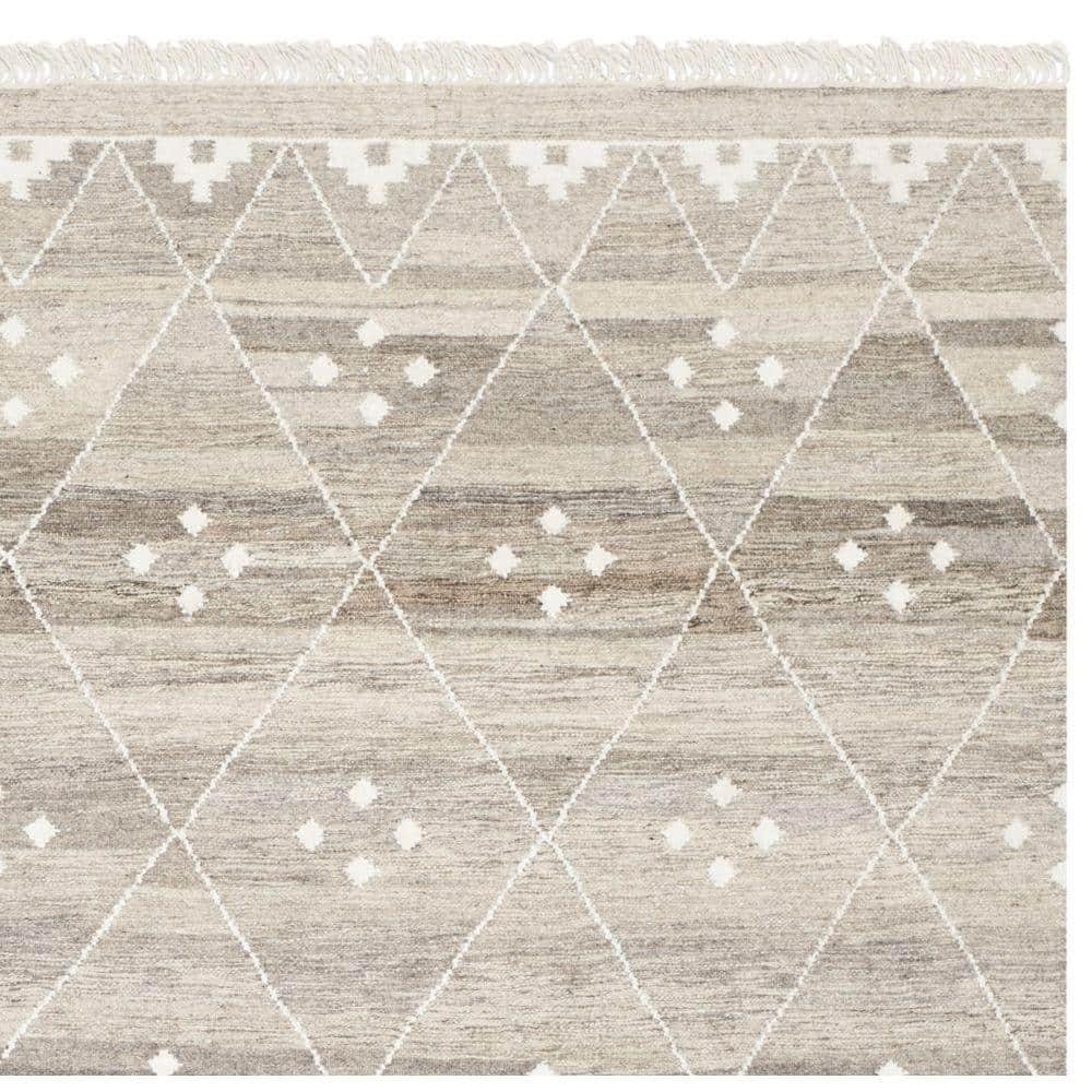 Natural Kilim NKM316 Hand Woven Area Rug - Natural/Ivory - 5'x5' - Safavieh.
