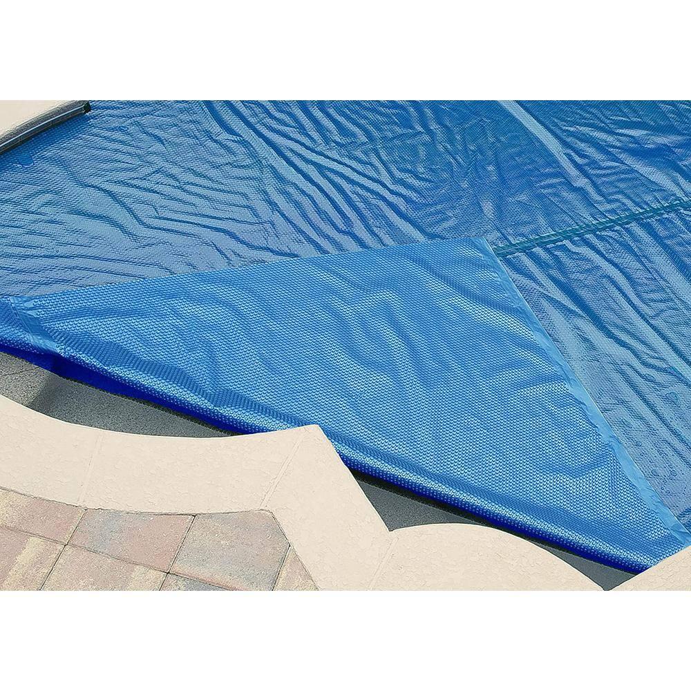 SunHeater Durable Trimmable Water Resistant Pool Covers, Blue, 14' x 28'