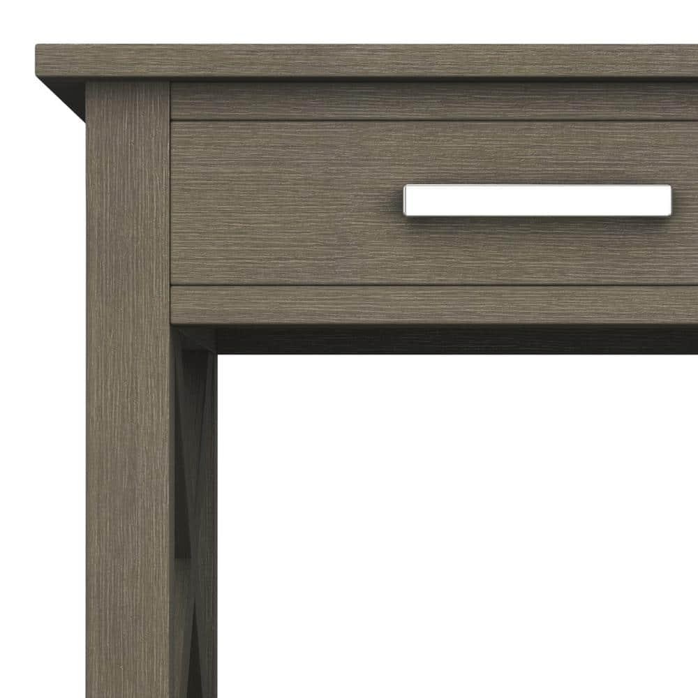 Simpli Home Kitchener Square End Table in Farmhouse Gray