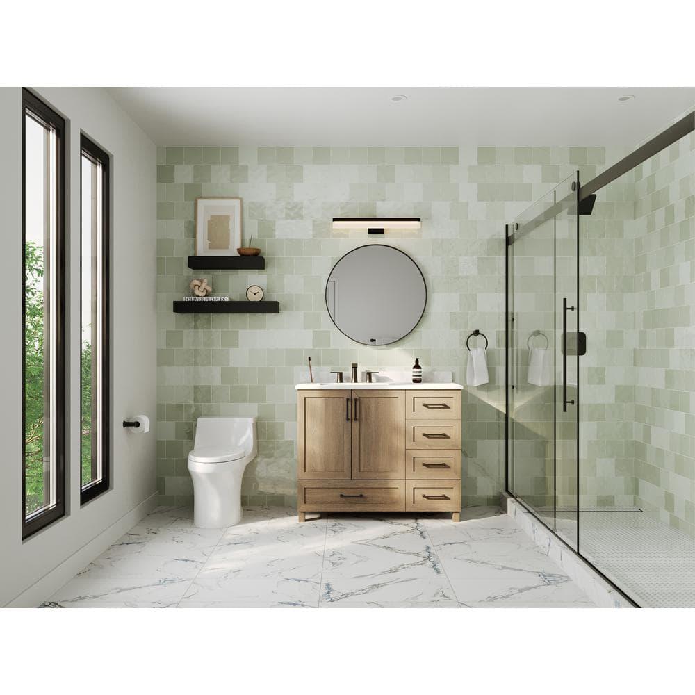 Essential Round Wall Mirror, Bathroom/Vanity Mirror with Frame