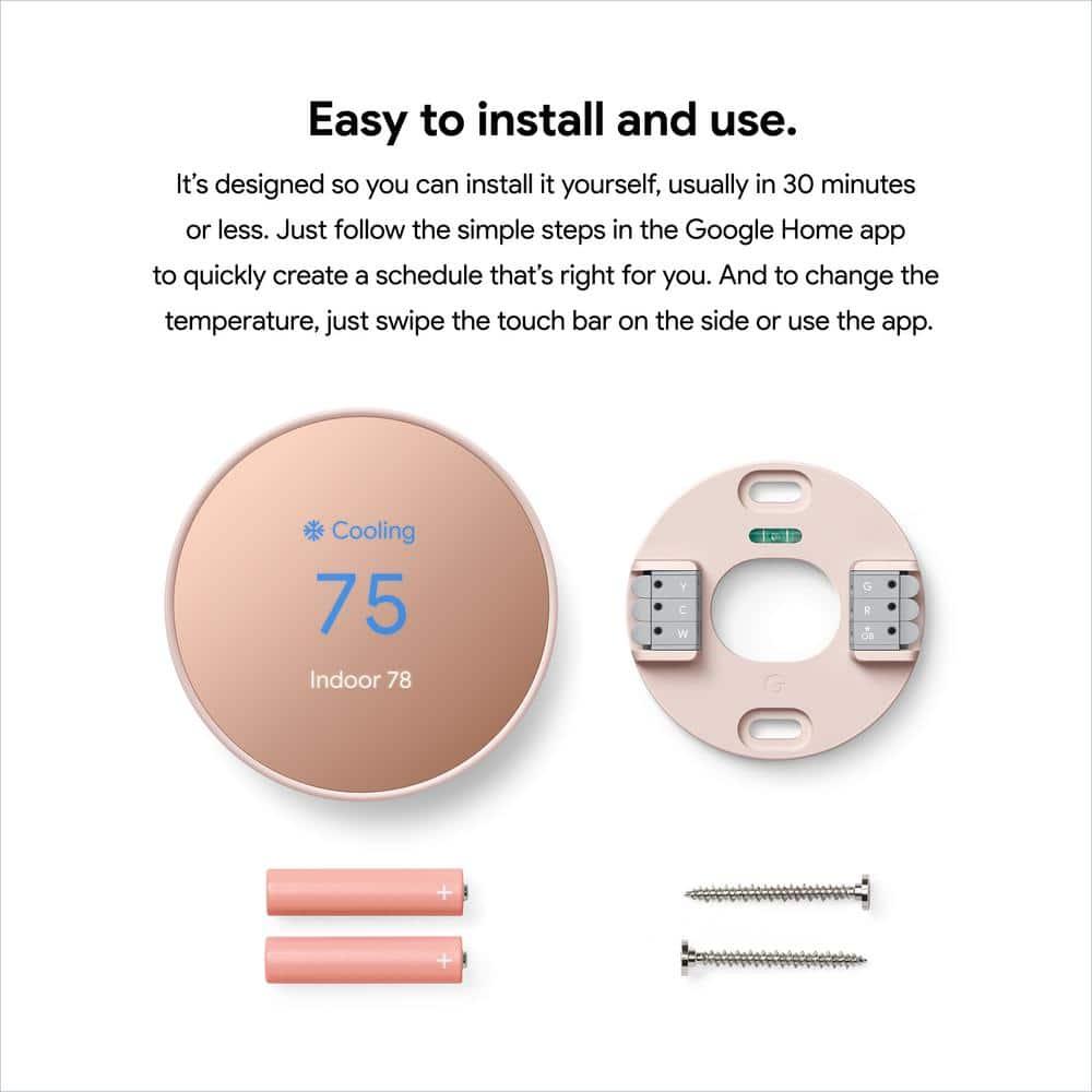 Google Nest Termostato - Termostato Inteligente Programable para el Hogar - Arena