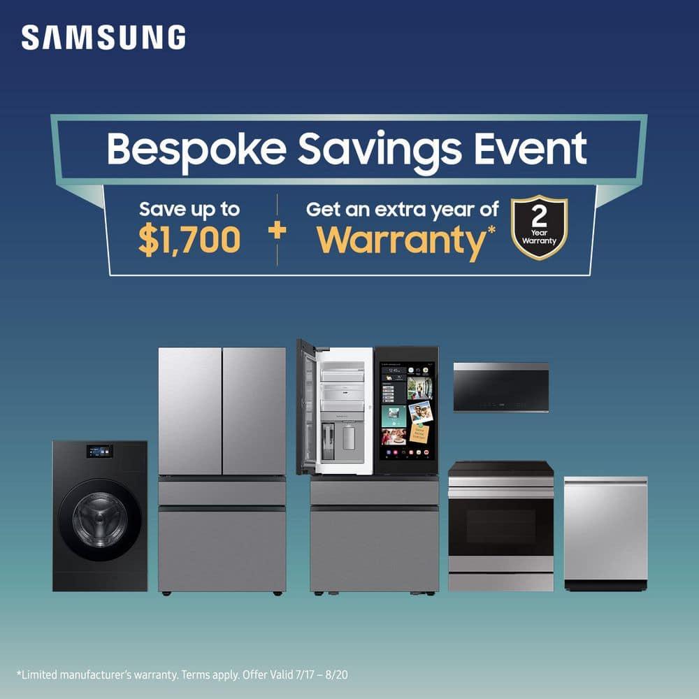 Samsung Bespoke 4-Door Flex Refrigerator 29 cu. ft. in with AI Family Hub+ and AI Vision Inside