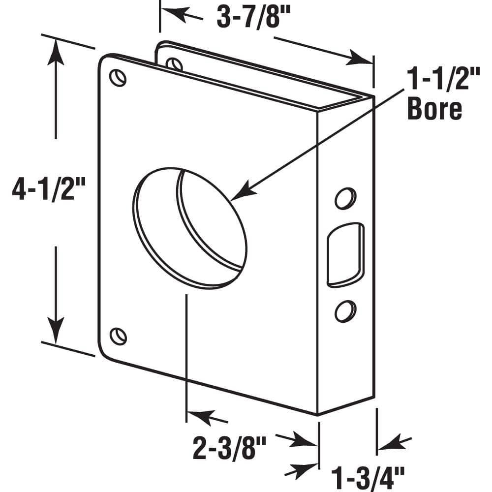Prime-Line Lock and Door Reinforcement Plate (Single Pack)
