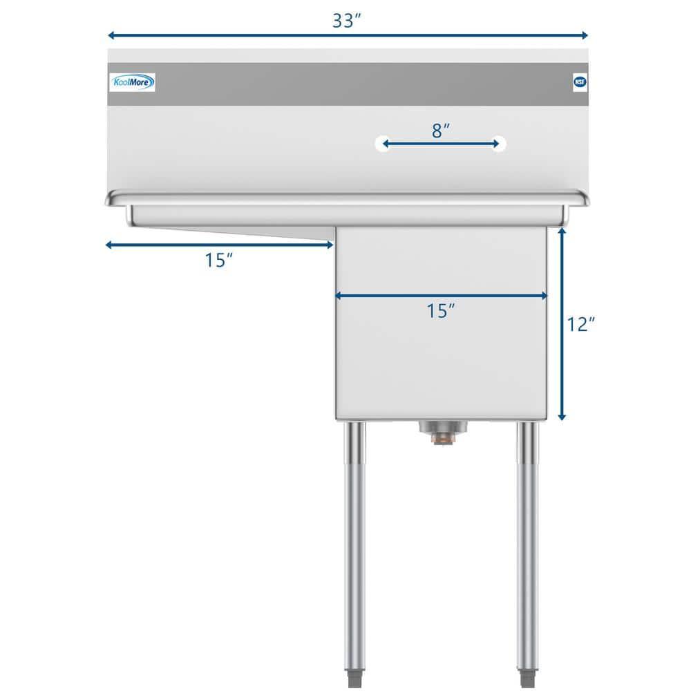 33" x 21" Freestanding Service Sink