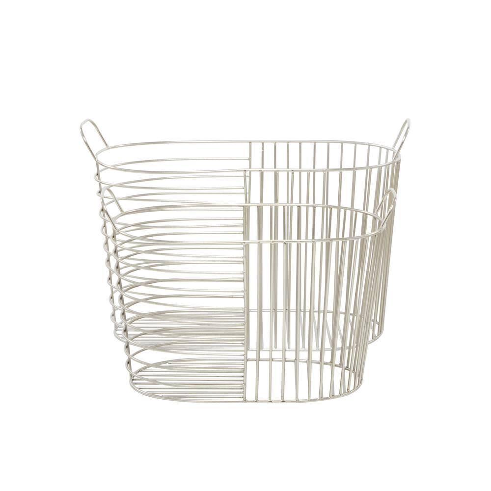 Abbie Metal Basket With Handles - Set of 2