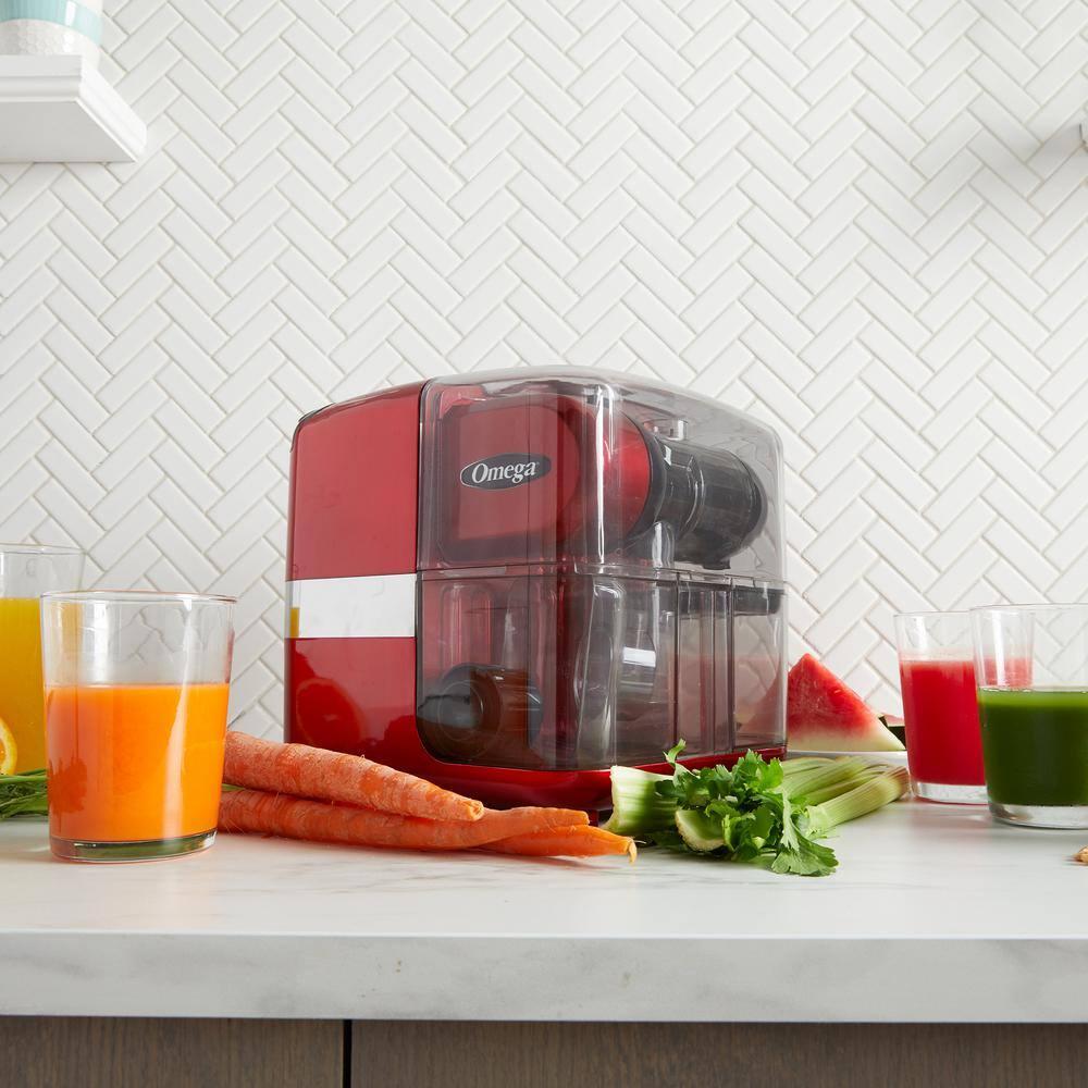 Red Cold Press 365 Masticating Slow Juicer with On-Board Storage