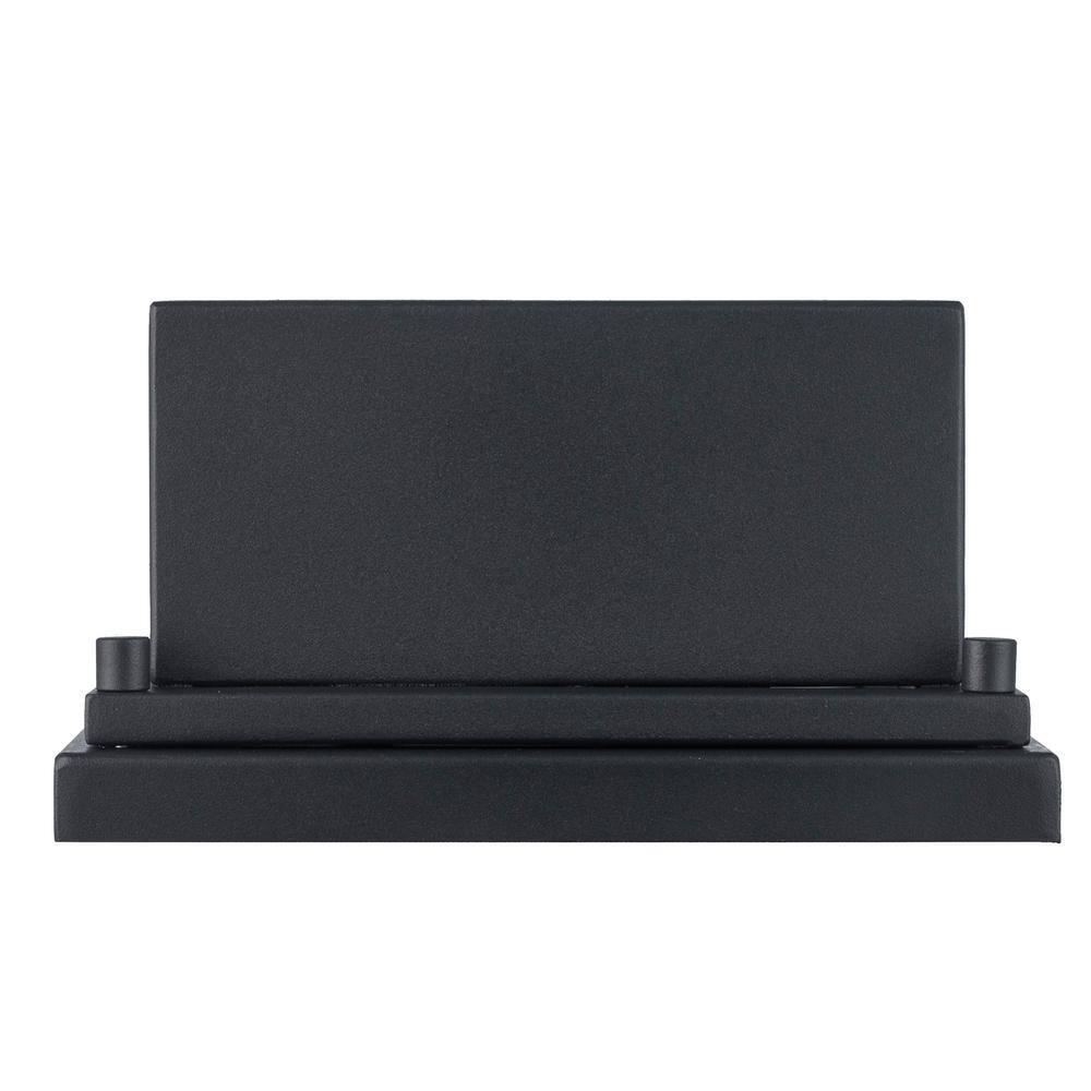 Bradford 18 in. 2-Light Black Outdoor Wall Light Fixture with Clear Glass