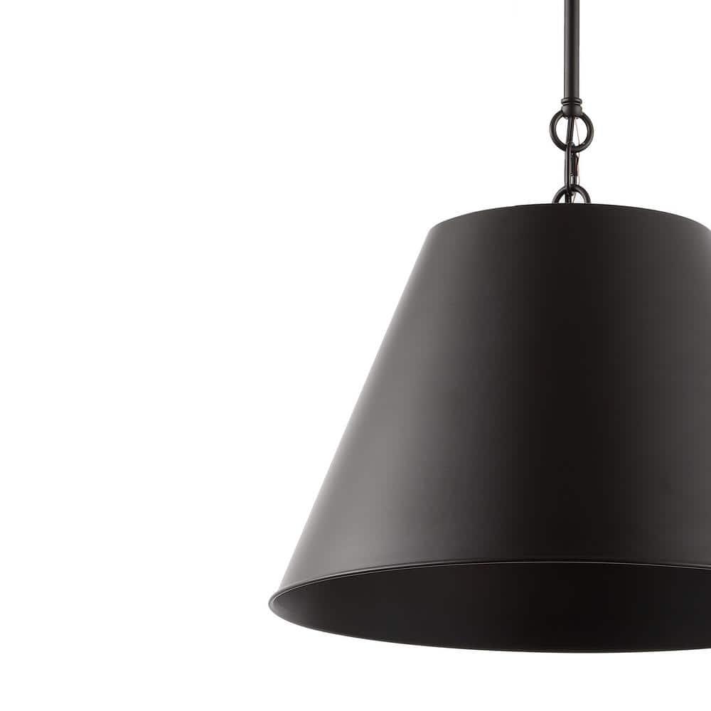 Henry 17.88" 1-Light Industrial Farmhouse Iron LED Pendant, Oil Rubbed Bronze