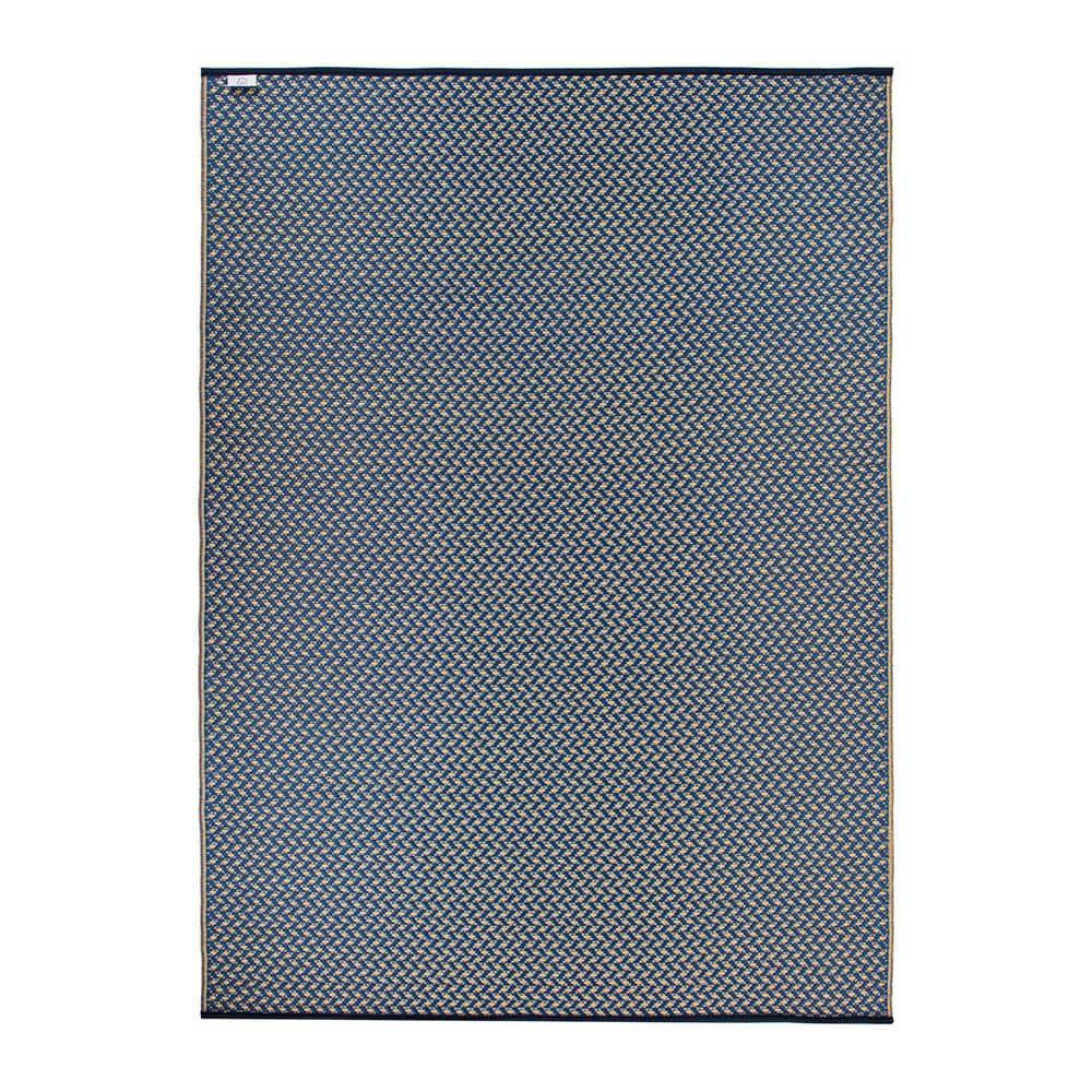 World Rug Gallery Contemporay Solid Reversible Plastic Indoor and Outdoor Rugs - NAVY 5' X 7'