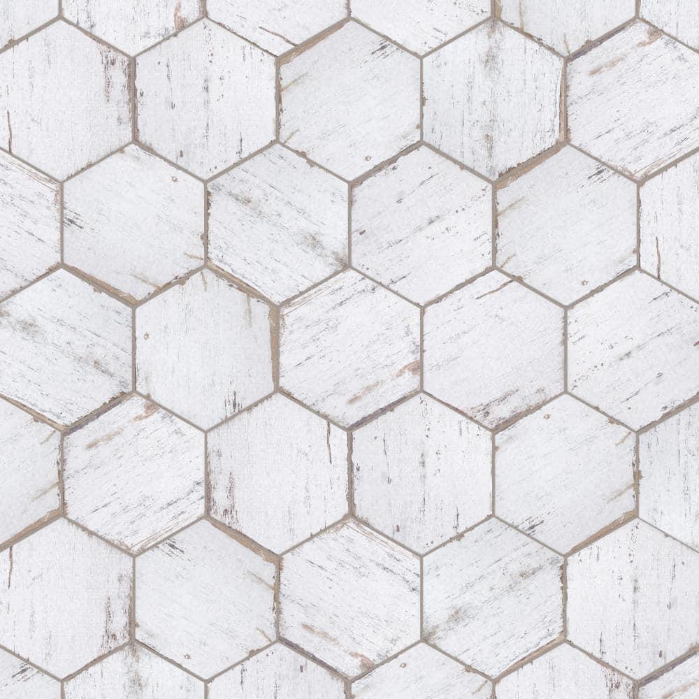 Retro 7" x 8" Porcelain Wood Look Wall & Floor Tile