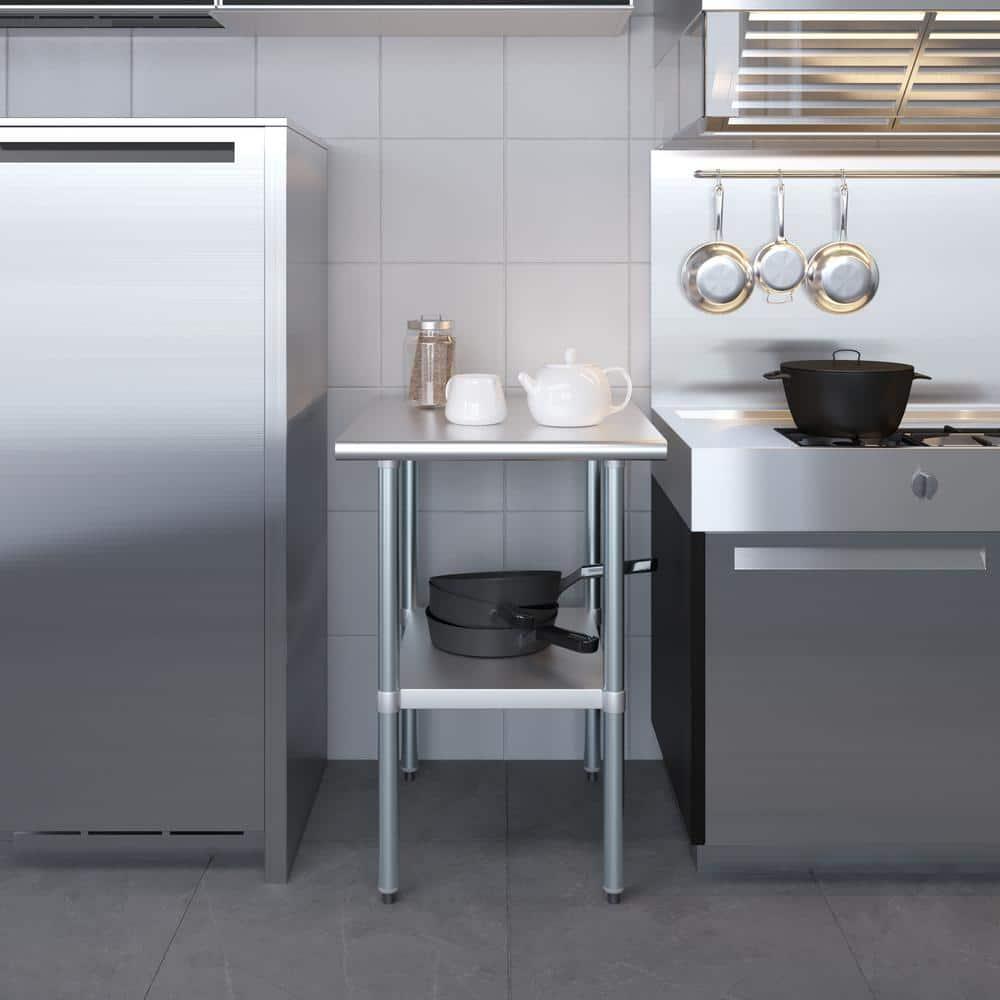 Amgood 30 in. x 24 in. Stainless Steel Table