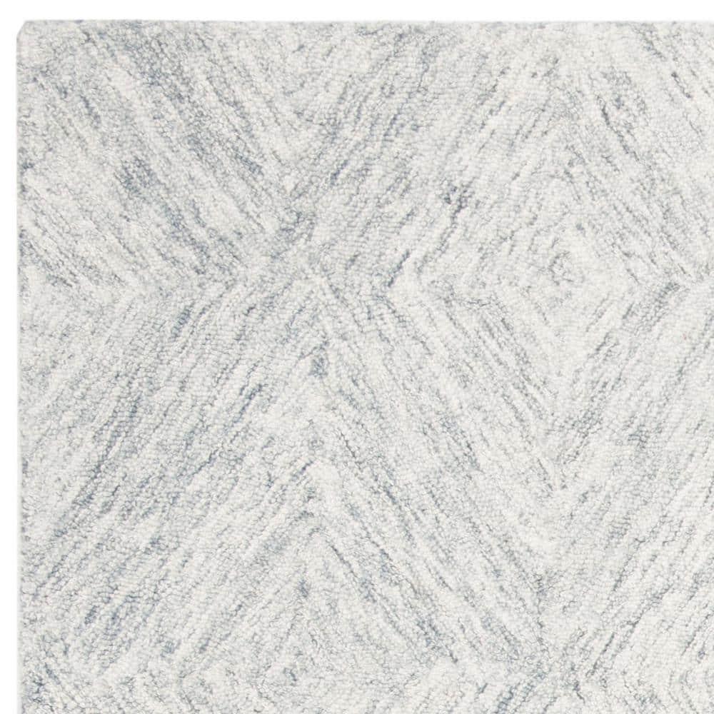 Abstract ABT767 Hand Tufted Area Rug - Silver - 6' X 6' Square - Safavieh.