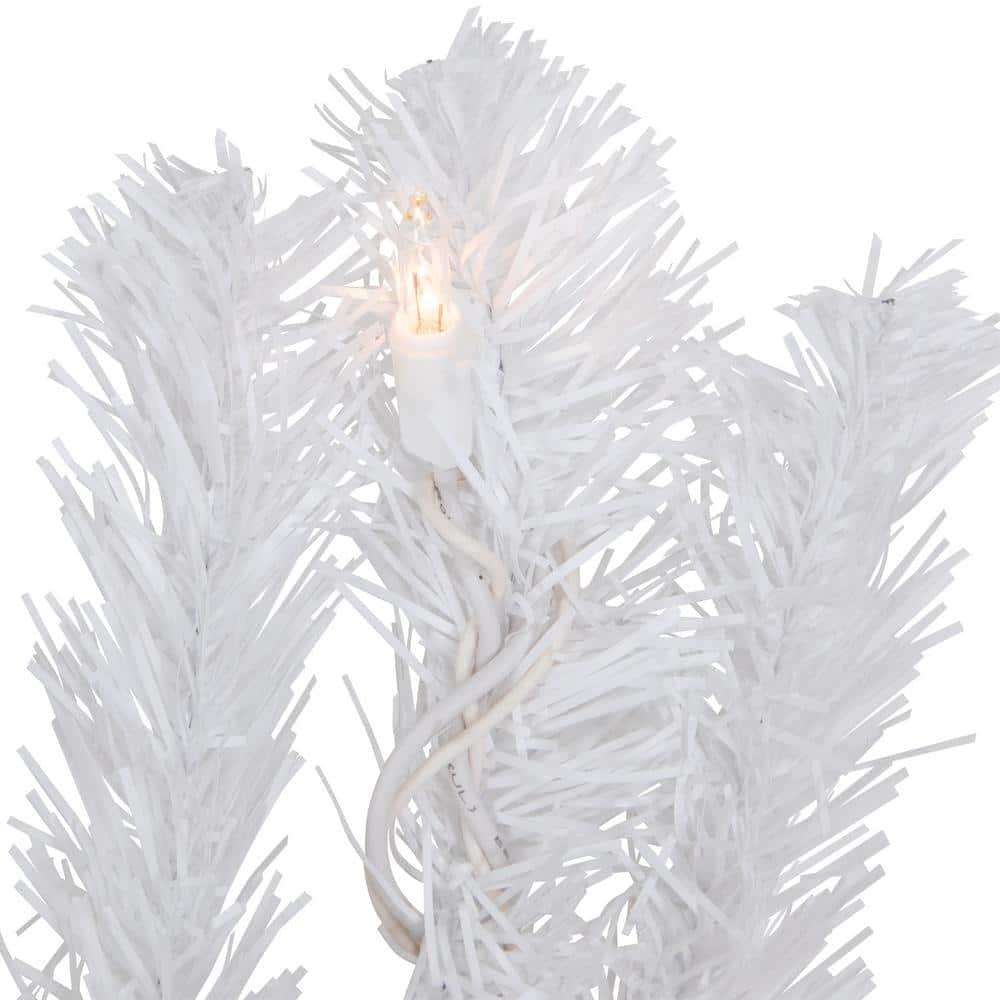 Northlight Seasonal 50' x 10" Pre-Lit Commercial Length Snow White Christmas Garland Clear Lights