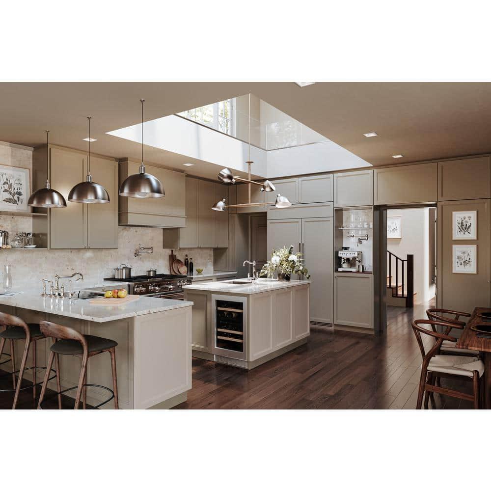 Rohl Italian Kitchen Acqui Three Leg Bridge Faucet With Metal Levers Sidespray And 9" Reach Column Spout In Polished Nickel