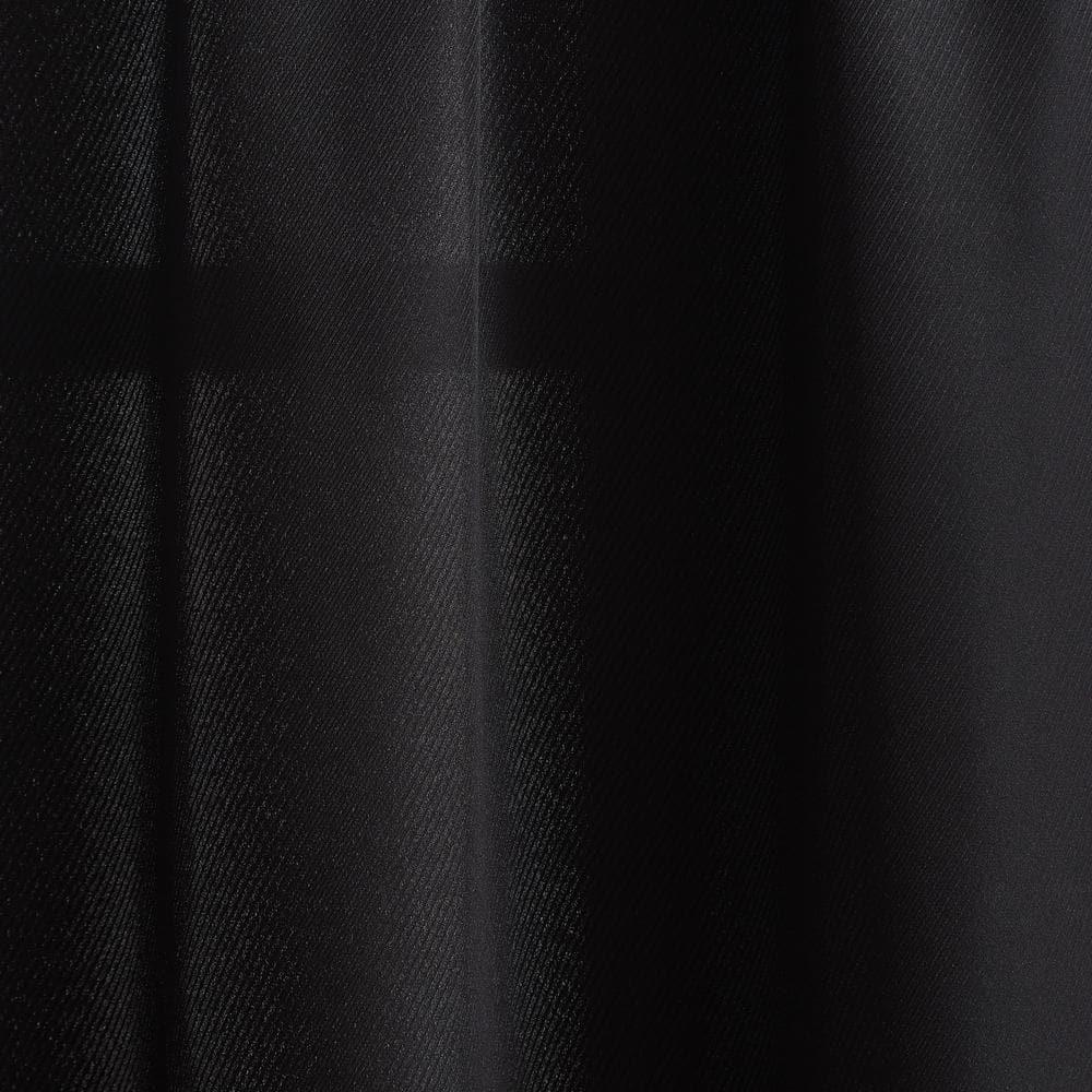 Black Polyester Light-Filtering Rod Pocket Kitchen Tier Curtains
