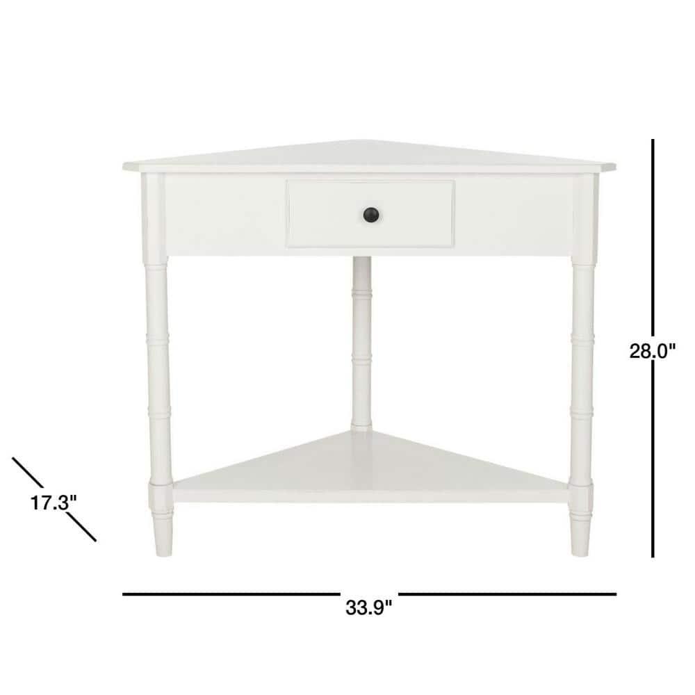 Gomez Corner Table - AMH5709C - Off-White - Safavieh Couture