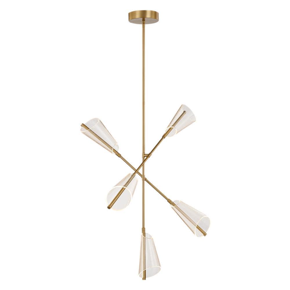 Kuzco Lighting Mulberry 5 - Light LED Modern Linear Chandelier