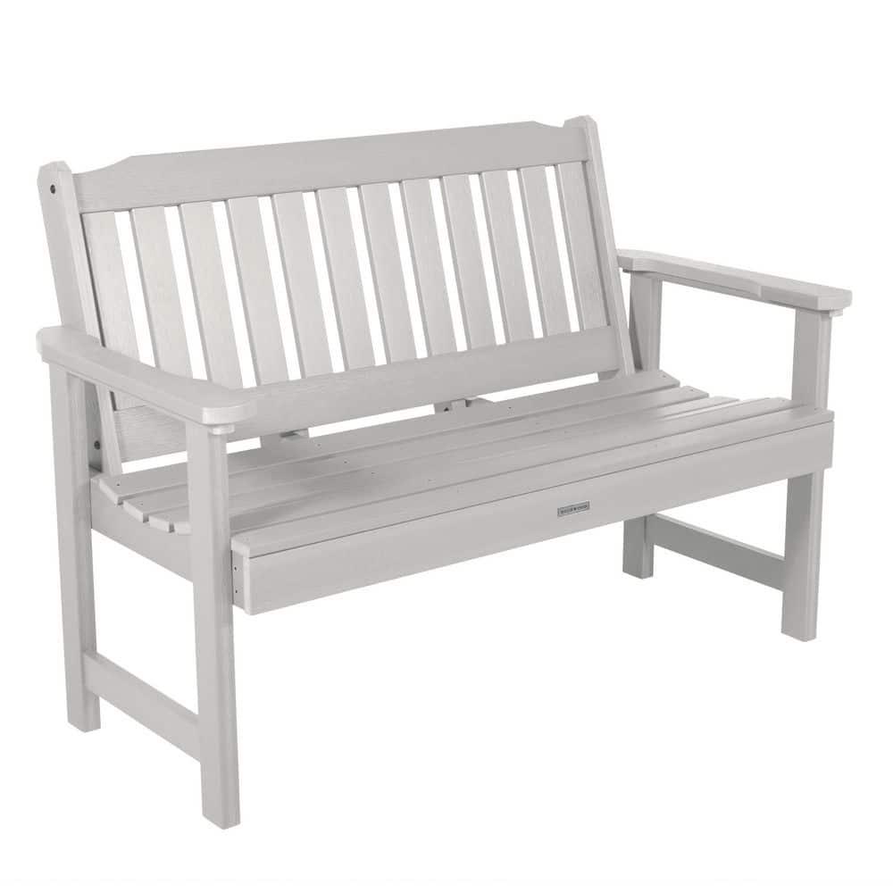 4' Lehigh Garden Bench White - highwood: Durable Poly Lumber, Fade-Resistant, 500lb Capacity