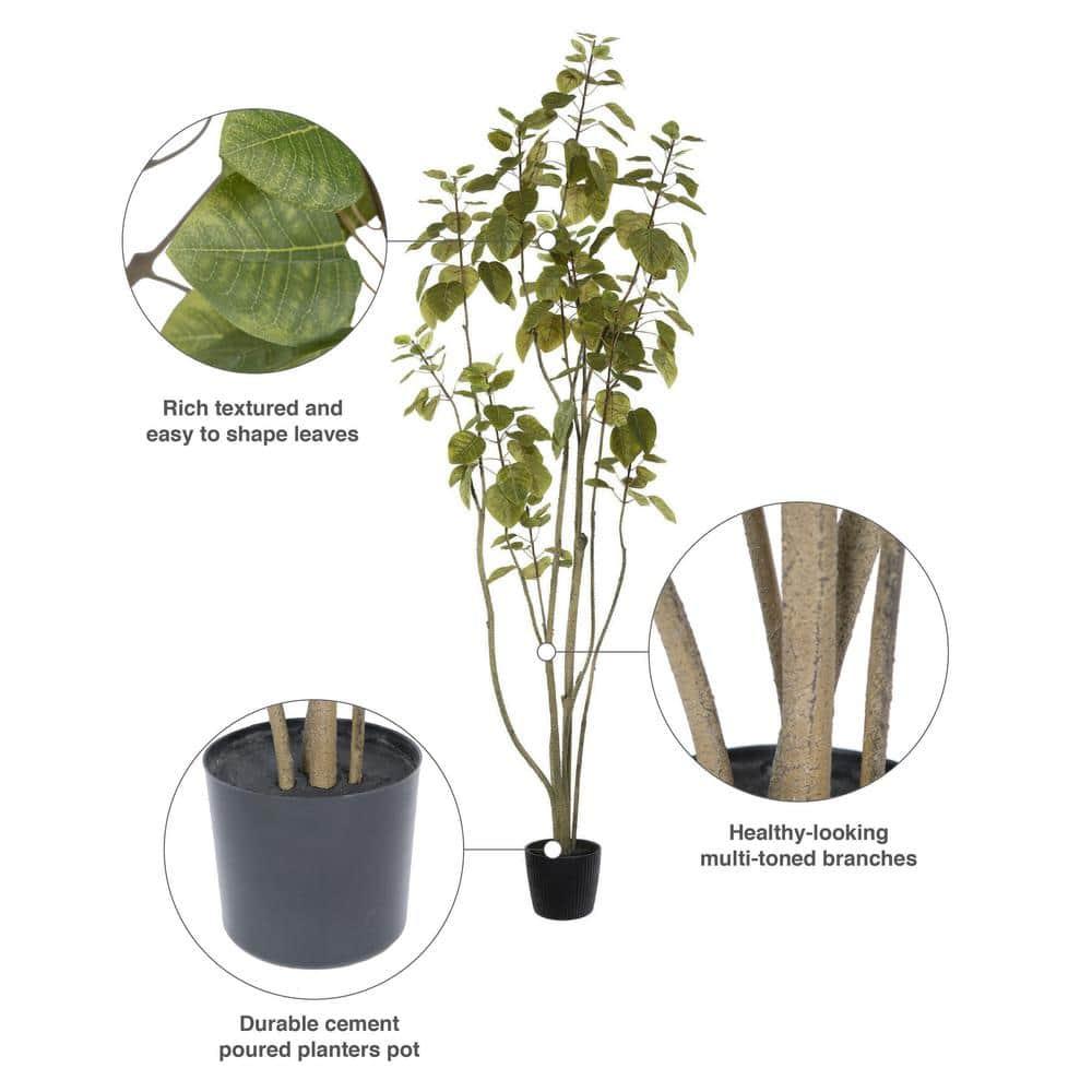 Primrue Artificial Green Potted Cotinus Coggygria Tree