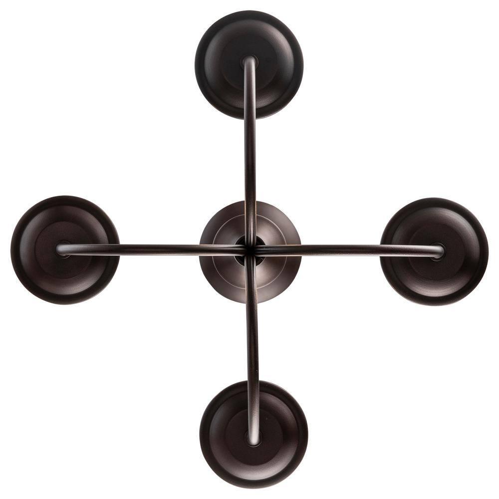 Lucid Lighting 4 -Light Oil-rubbed Bronze Transitional For Use in Bedrooms, Dining Rooms, Foyers, Kitchens, Living Rooms Chandelier
