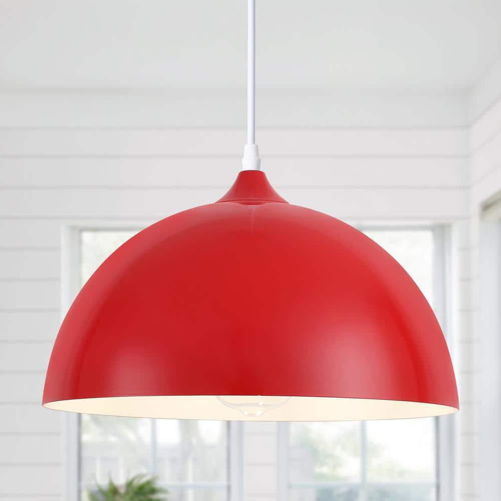 Danialah 1 - Light 11.81‘’ Industrial Dome Single Pendant with Metal Dome Shade for Kitchen Island Dinning Room
