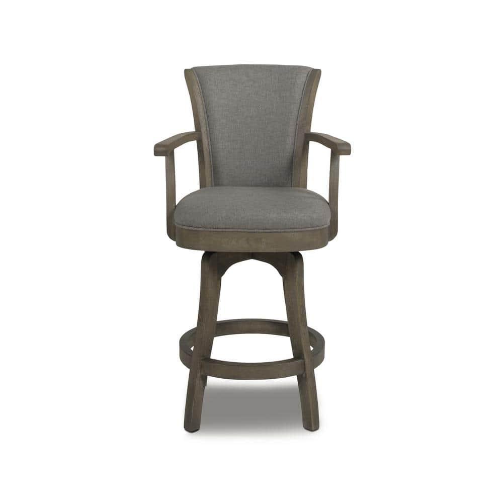 Jennifer Taylor Home Williams 27" Counter Height Bar Stool Dark Heathered Grey