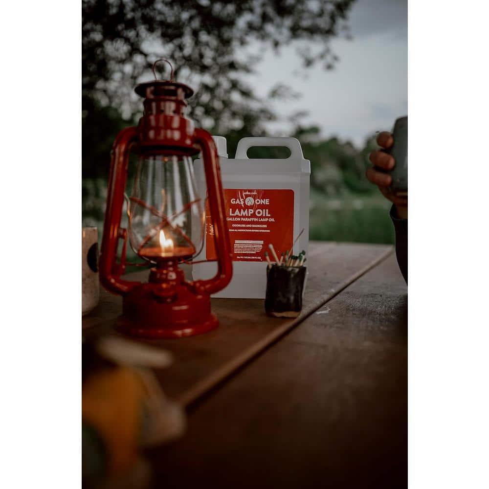 GasOne 1 Gallon Liquid Paraffin Lamp Oil – Multifunctional Lamp Oil Smokeless Odorless Indoor Ideal for Lamps, Lanterns, Tiki Torch – Safe Packaging
