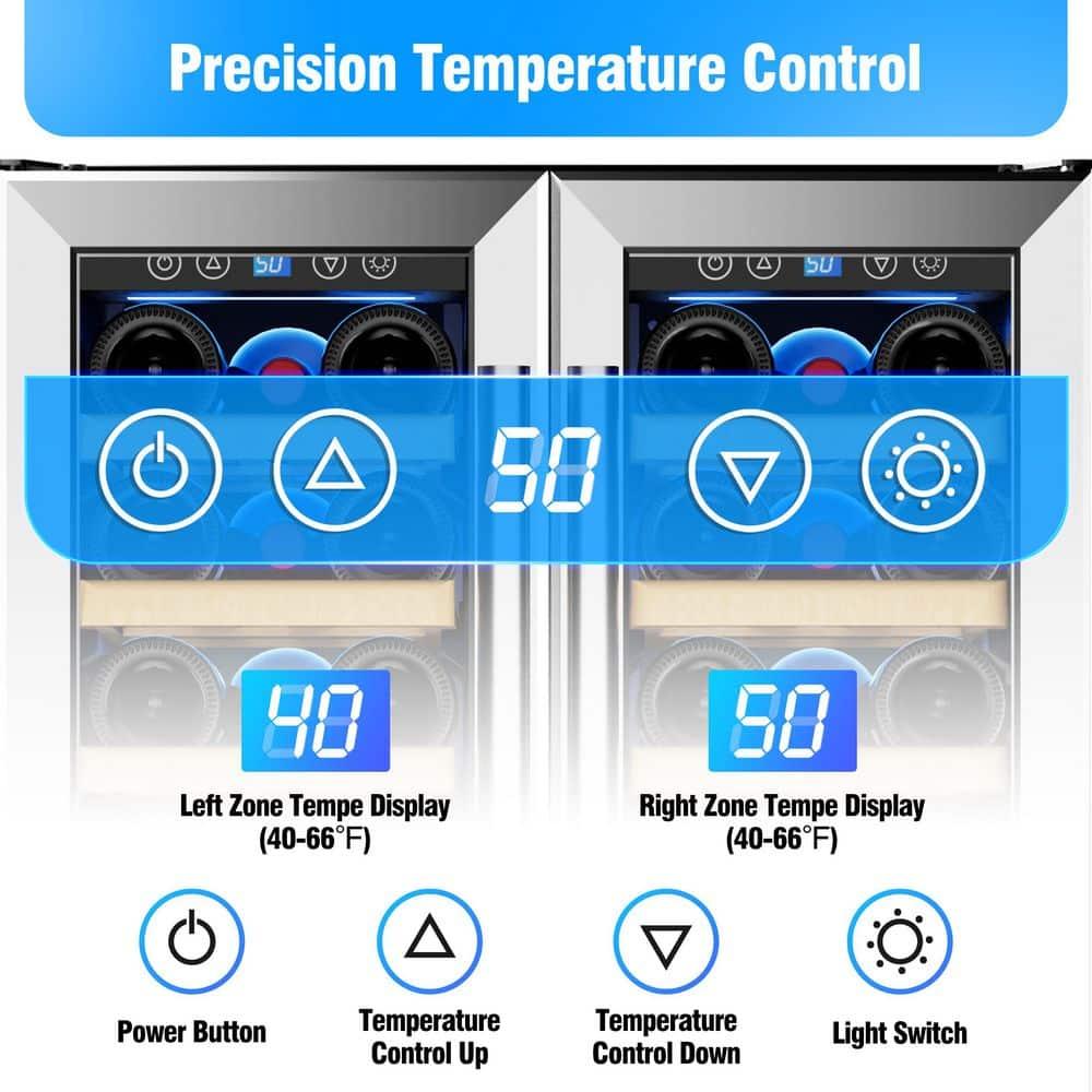 Kalamera Kalamera 40 Bottle Dual Zone Built-In Wine Refrigerator