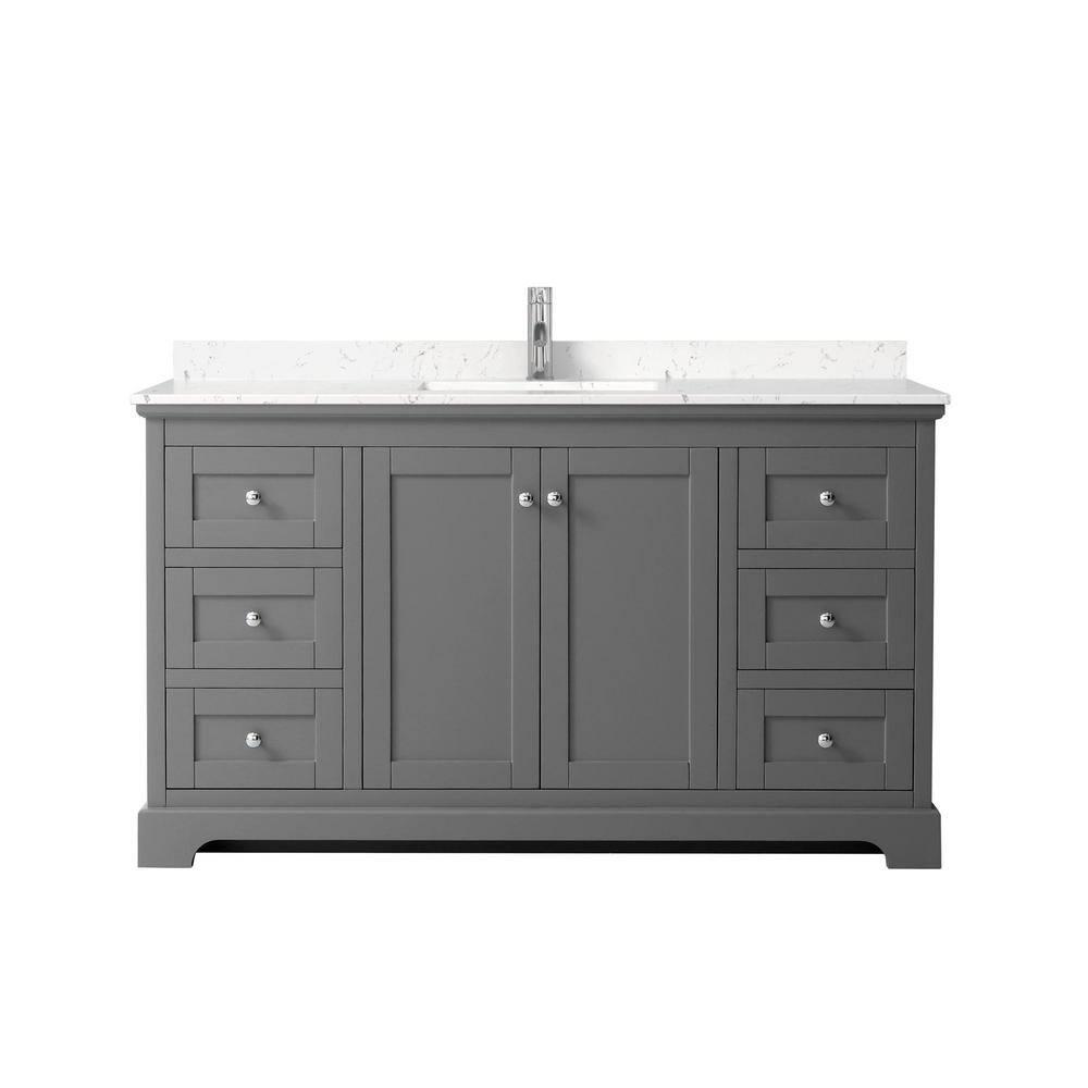 Wyndham Collection Avery 60'' Single Bathroom Vanity with Top