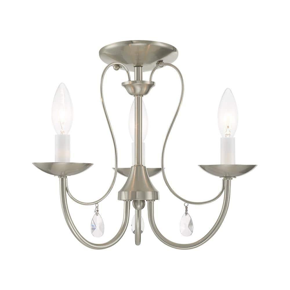 Livex Lighting Mirabella 3 - Light Chandelier in  Brushed Nickel