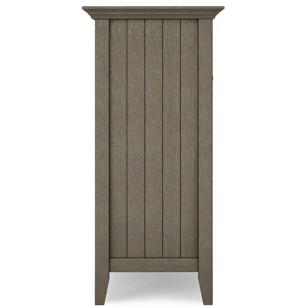 Simpli Home Bedford 54"W Solid Wood Sideboard Buffet and Wine Rack, 2 Drawers, and 2 Cabinets