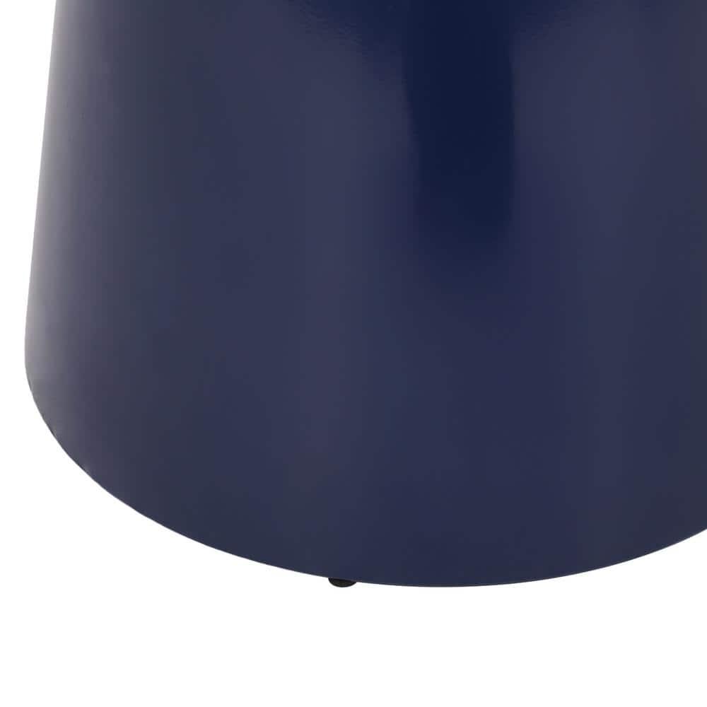 Aston Metal Outdoor Side Table, Navy Blue