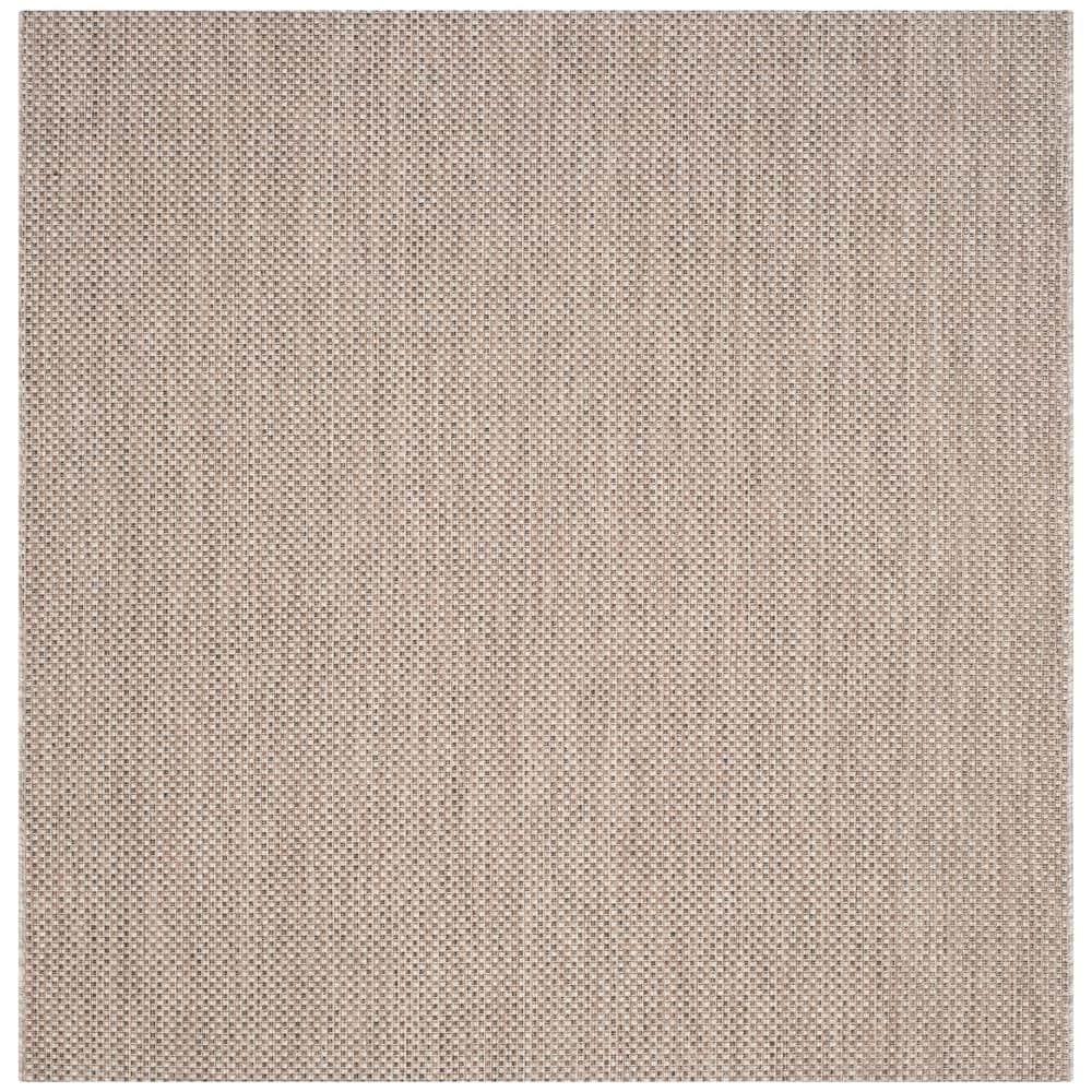 Courtyard CY8521 Power Loomed Indoor/Outdoor Area Rug - Beige/Brown - 4'x4' - Safavieh.