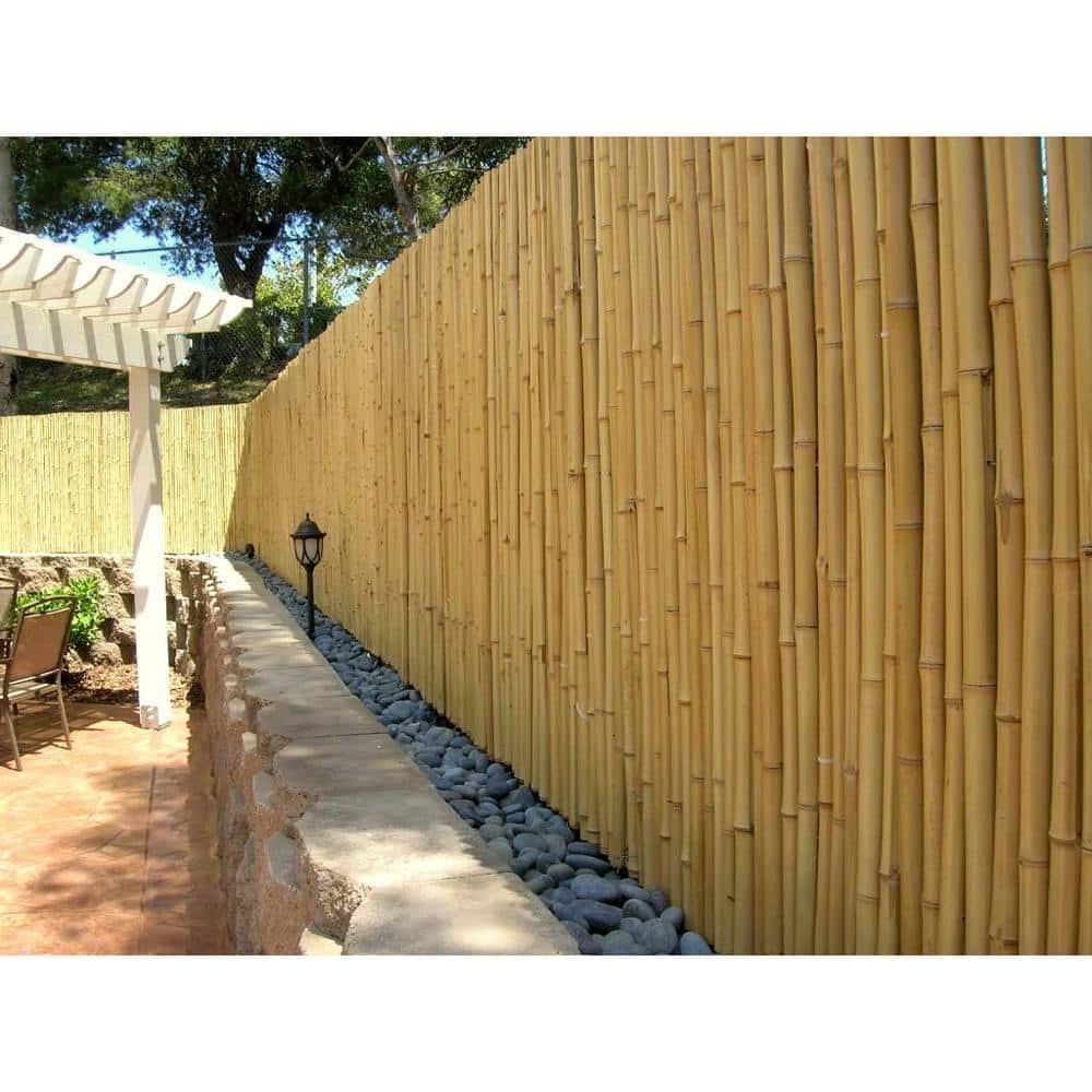 Natural Bamboo Fencing Decorative No Dig Fence Panels 3/4" D
