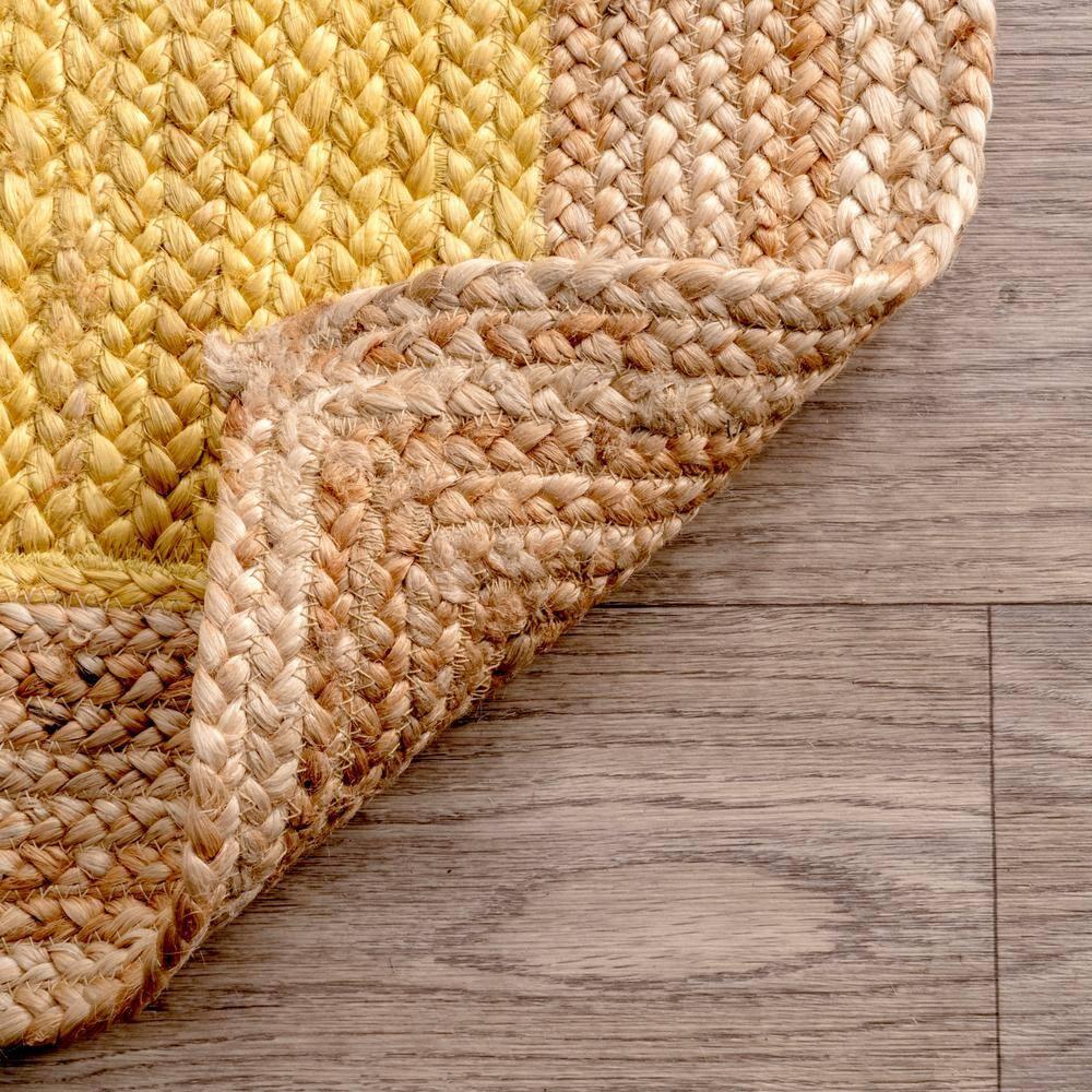 Yellow Solid Loomed Area Rug - (2'x3') - nuLOOM: Modern Jute, Low Pile, Indoor Rectangle Rug, Vacuum & Spot Clean