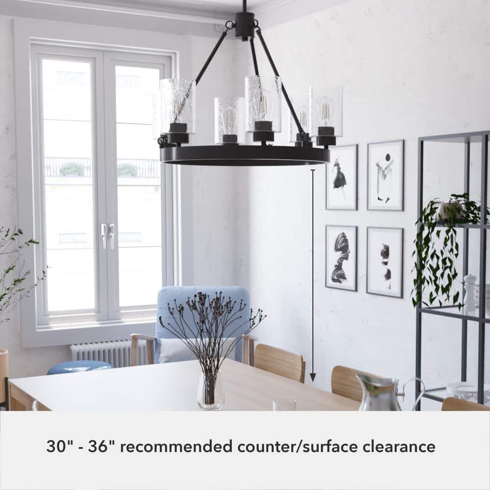 Hartland 6 - Light Unique / Statement Wagon Wheel Chandelier