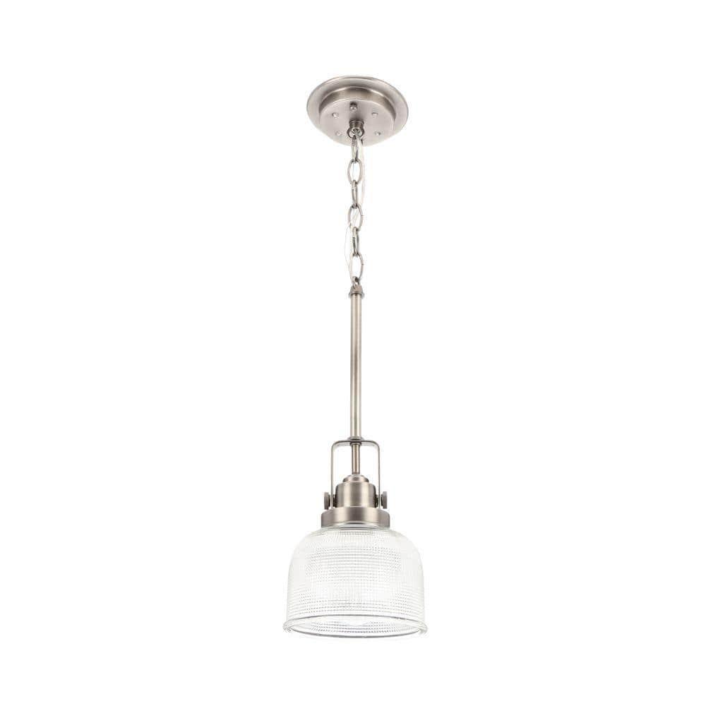 Progress Lighting, Archie Collection, 1-Light Mini-Pendant, Polished Chrome, Prismatic Glass Shade