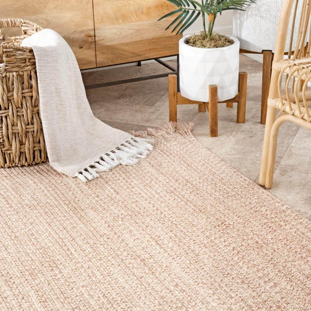 Nuloom Braided Courtney Tassel Indoor/Outdoor Area Rug, 3' x 5', Tan
