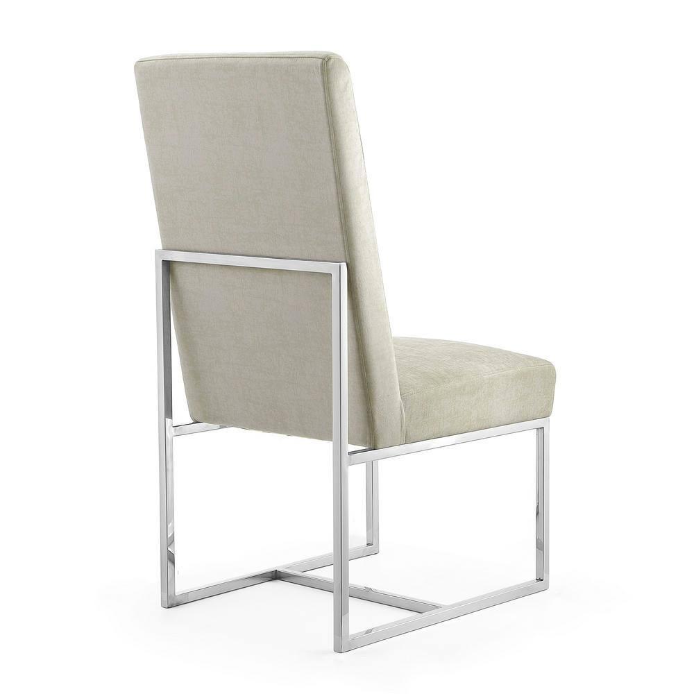 Hillegas Velvet Upholstered Metal Side Chair