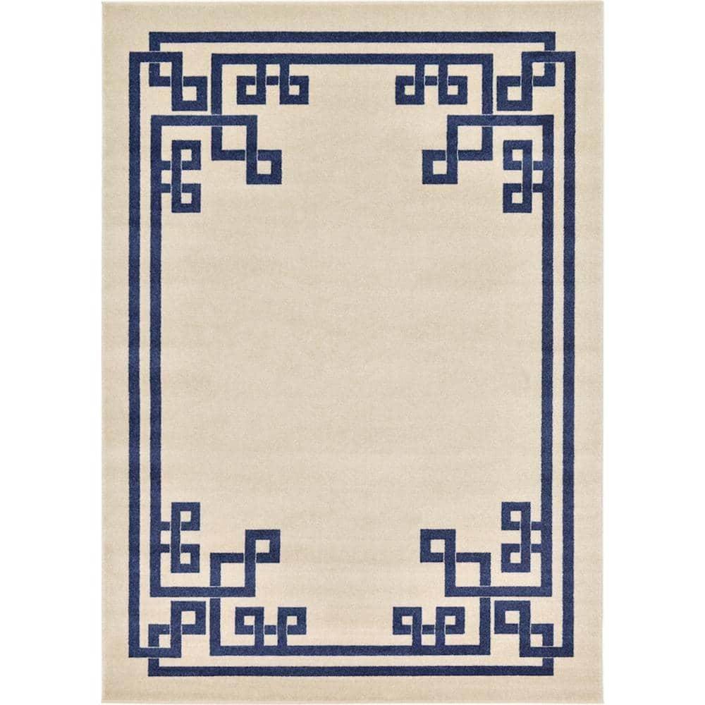 Athens Geometric Beige 7' 0 x 10' 0 Area Rug
