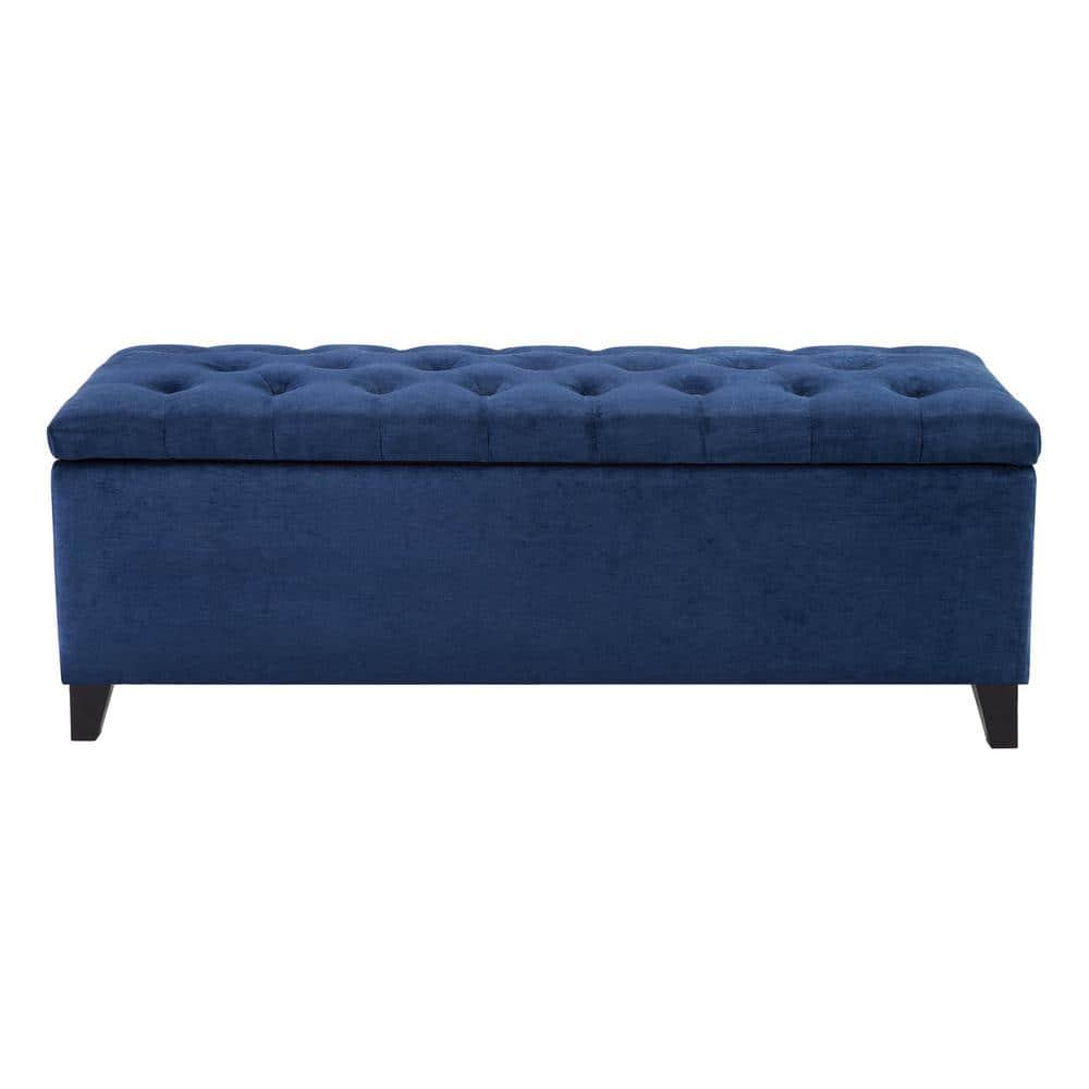 Everly Quinn Tufted Top Storage Bench, Mudroom Bench