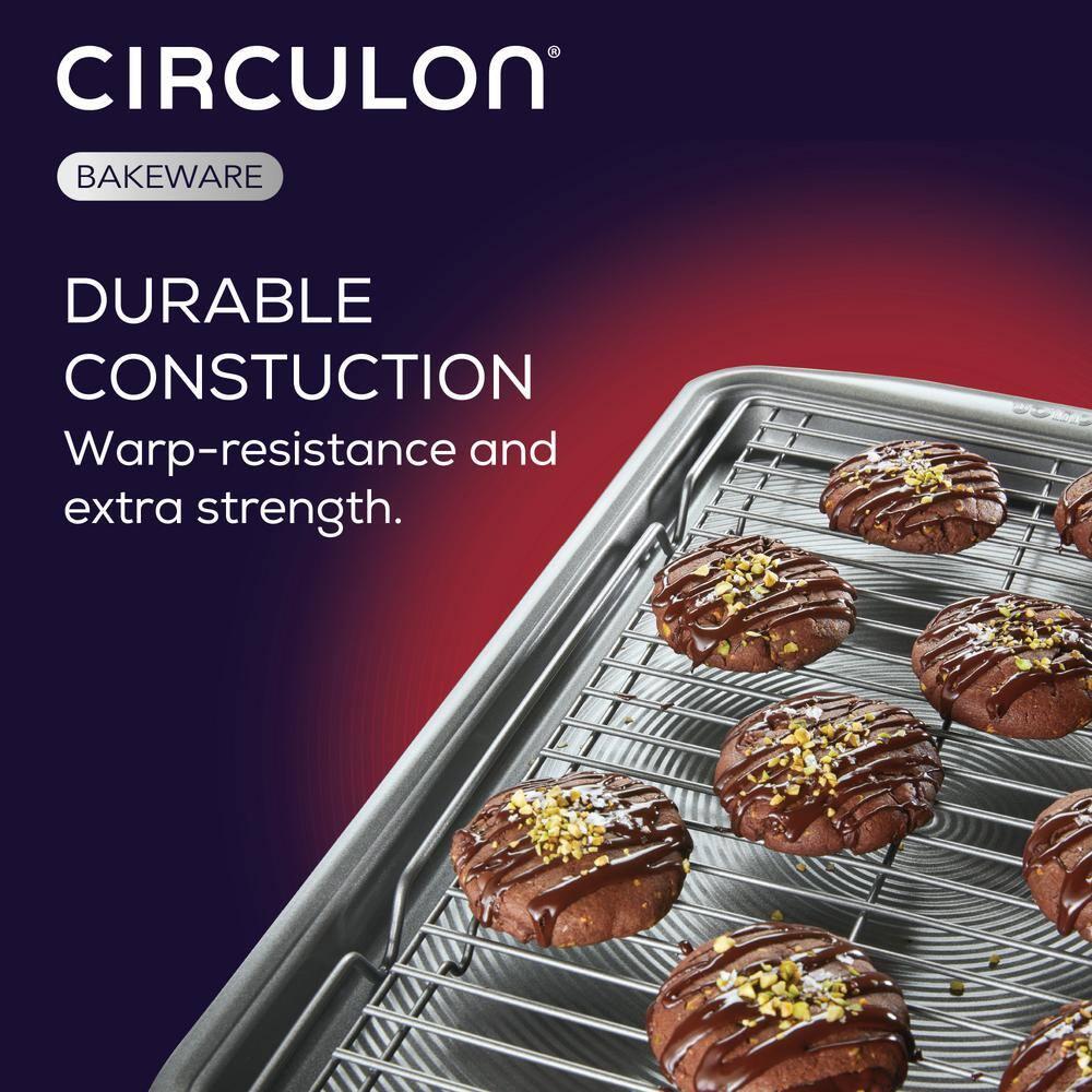 Circulon Bakeware Baking Sheet Pan and Cooling Rack Set, 3 Piece