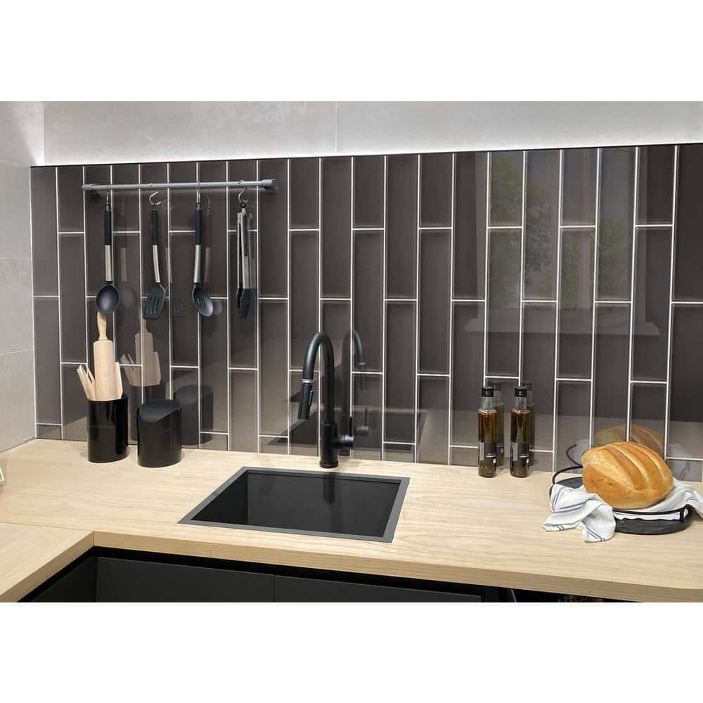 3" X 12" Glass Brick Look Subway Wall Tile